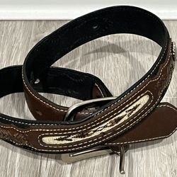 Nocona Children’s Black And Brown Western Style Belt Size 26