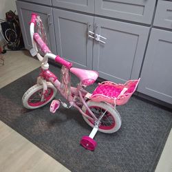 Children's Disney Princess Bike With Doll Carry-On (Training Wheels)