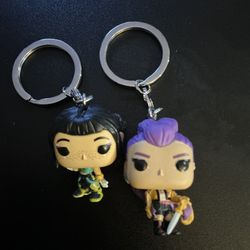 K pop demon hunter keychain set