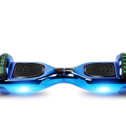 GLAREWHEEL M3 HOVERBOARD LED LIGHT BLUETOOTH CHROME BLUE