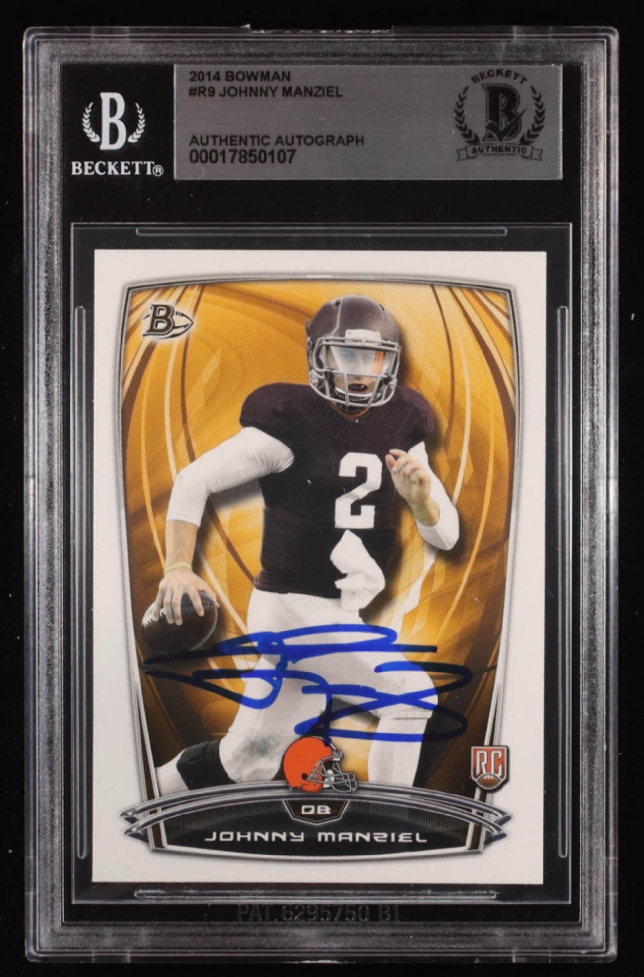 Johnny Manziel Signed 2014 Bowman #R9 RC (BGS)