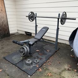Weight Set with Bench And Bar