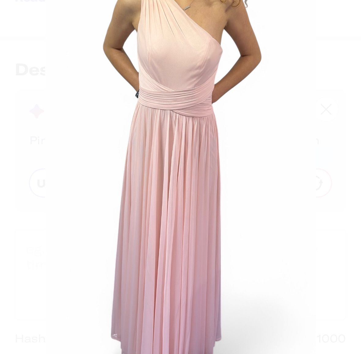 Elegant Pink One Shoulder Dress