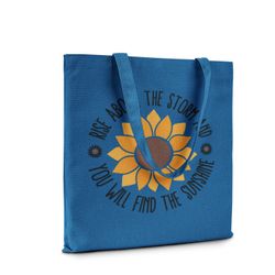 Inspirational Sunflower Canvas Tote Bag