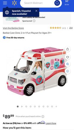 Barbie Care Clinic 2-in-1 Fun Playset for Ages 3Y+
