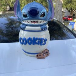 Disney Direct Exclusive Stitch Ceramic Cookie Jar 12”