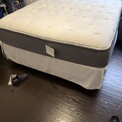 Sealy Queen Bed, Box Spring, And Frame