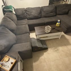 Grey U Shaped Sectional