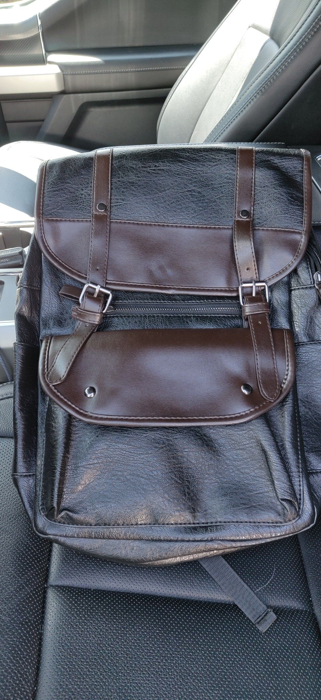 Nice Faux leather laptop bag, rucksack, backpack.