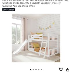 Twin Size Bunk Beds with Foam Mattresses