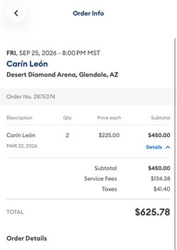 Carin Leon concert tickets 9/25