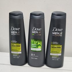 $9 for all. Dove Men Care shampoo.