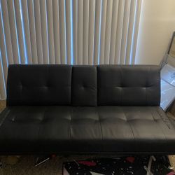 Foldable Sleep Couch, Color Black, Imitation Leather