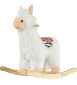 Qaba Kids Ride-On Rocking Horse Toy Llama Super Soft Plush - New in Box