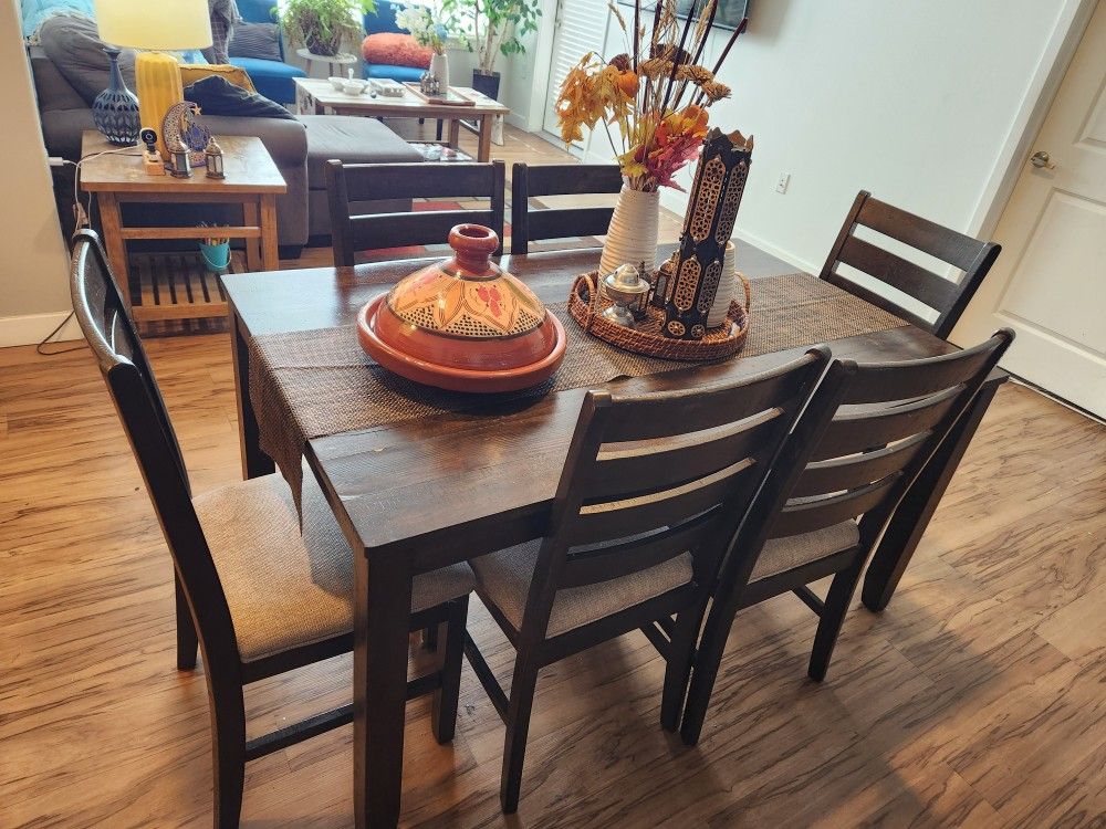 Dining Table Set - 7 Pcs