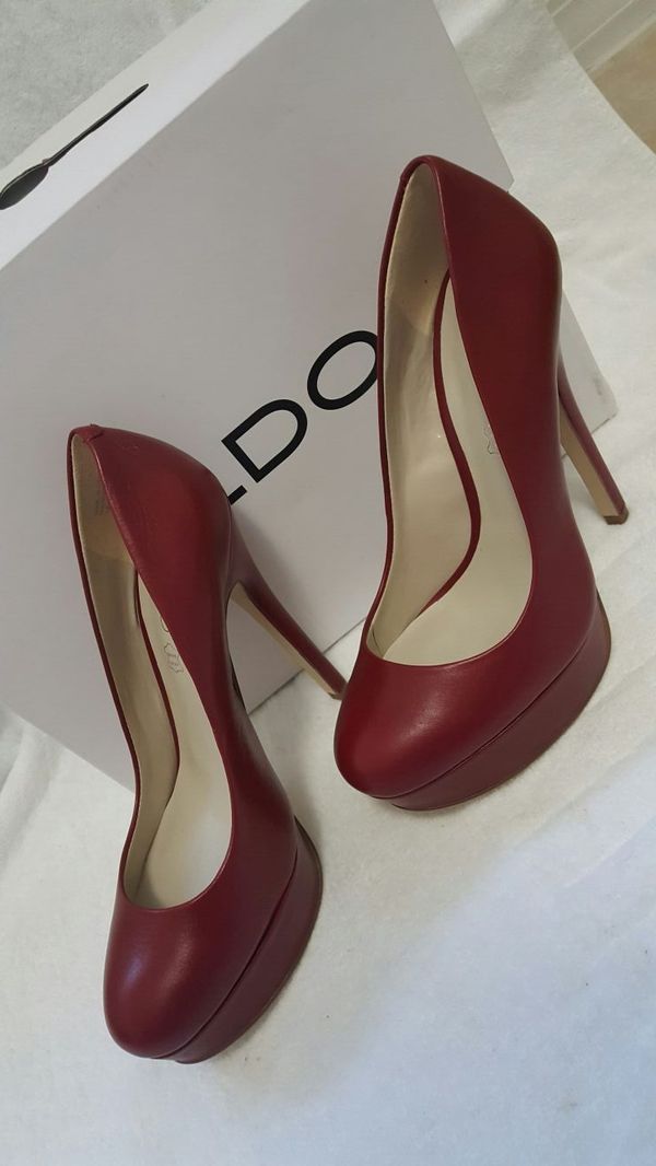 aldo red flat shoes
