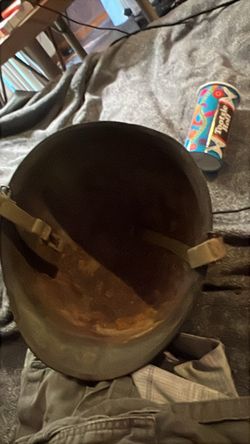 Military Style Steel Helmet with Liner Straps