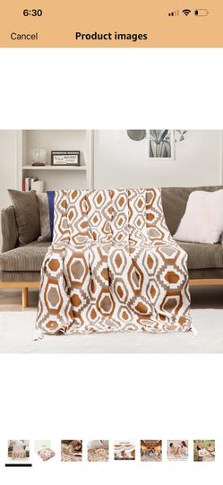 Boho Knit Throw Blanket – 51"x67" Lightweight (2.09lb) 