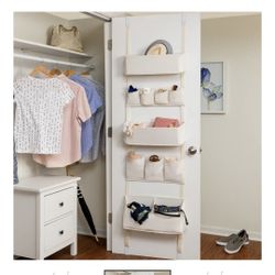 Natural 10-Pocket Over-The-Door Closet Organizer