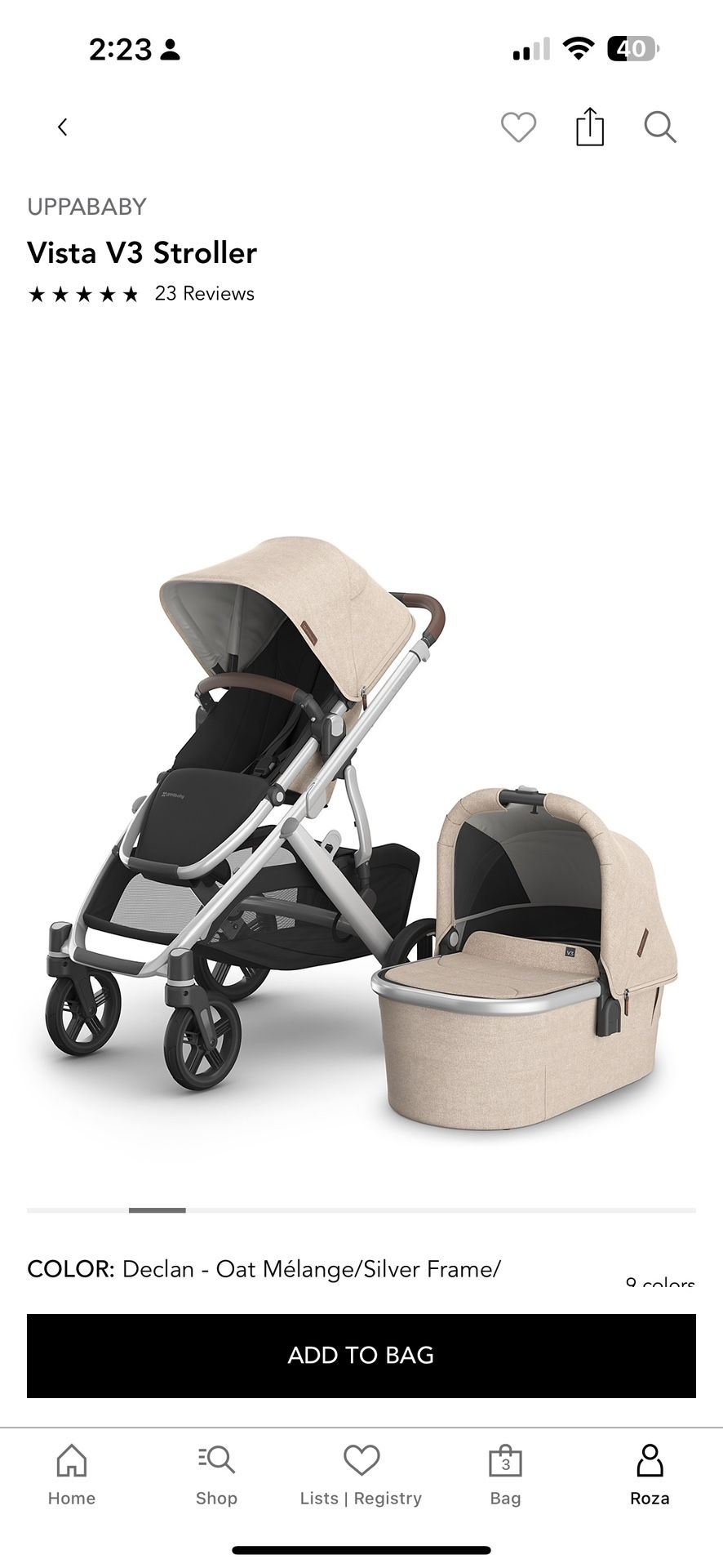 UPPABABY V3 Stroller