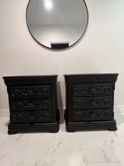 2 Real solid wood well made nightstands