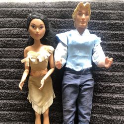 Disney Dolls Pocahontas and John Smith