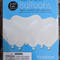 Pink and White Heart Balloons