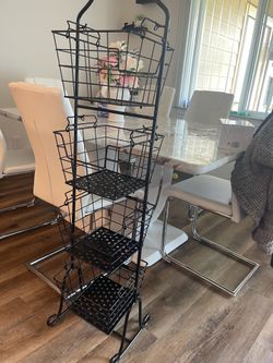 4 tier standing were baskets black