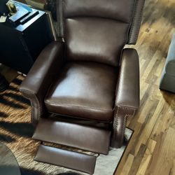 Brown Leather Recliner Chair 