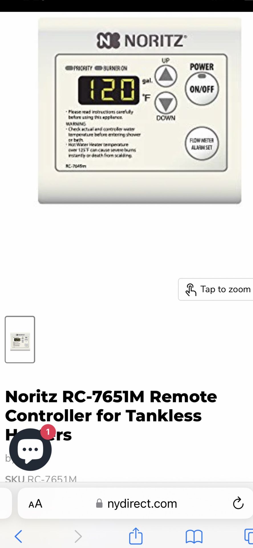 Tankless Water Heater remote : Noritz for Sale in Los Angeles, CA - OfferUp