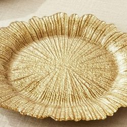 Glass Gold Charger Plates