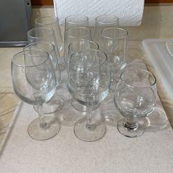 11 Assorted Glasses