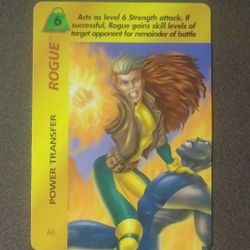 1995 Fleer Marvel Rogue Power Transfer OverPower Card Game Vintage Comics Collectible AR