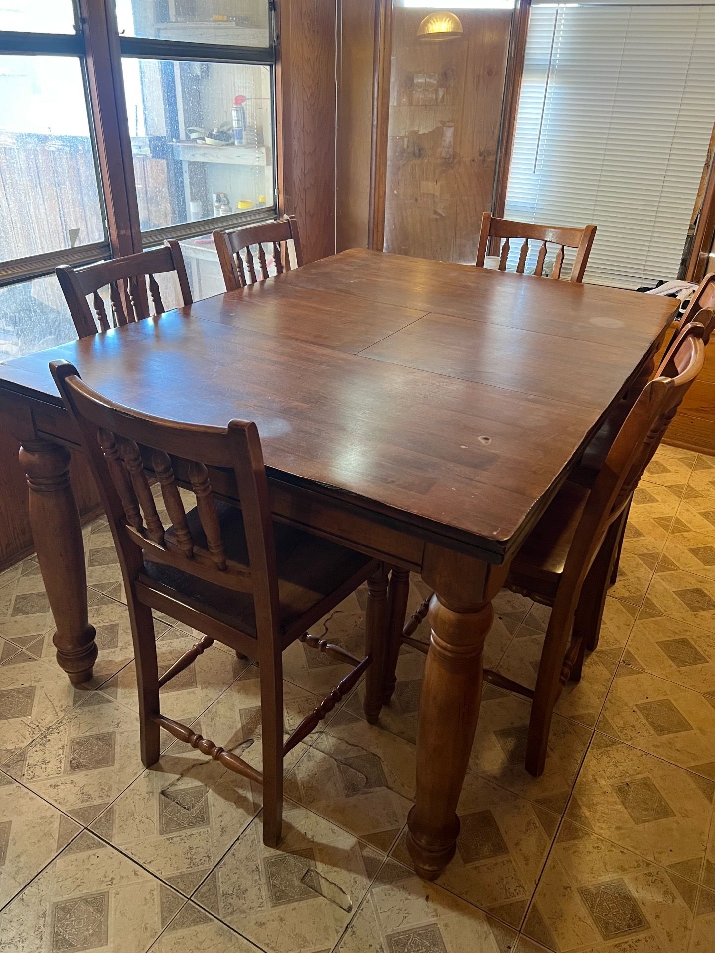 Wood dining table