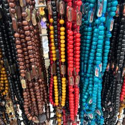 Lot Set of 12 Wooden Rosary Bead rosary Wood Catholic Carved Beads with Jesus