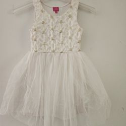 Pinky Girls Sleeveless Floral Tulle A-line  Dress ,Size:10  Color: Palette Pink