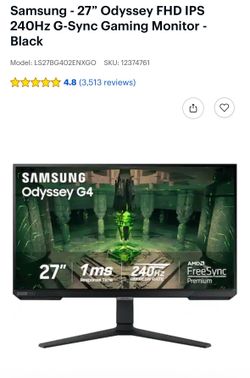 Samsung odyssey gaming monitor