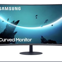 Samsung - T55 Series 27" LED 1000R Curved FHD FreeSync Monitor (DisplayPort, HDMI, VGA)