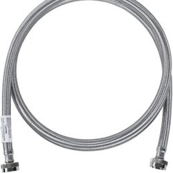Certified Appliance Accessories Washing Machine Hose, Hot or Cold Water Supply Line, PVC Core with Premium Braided Stainless Steel (8 FT