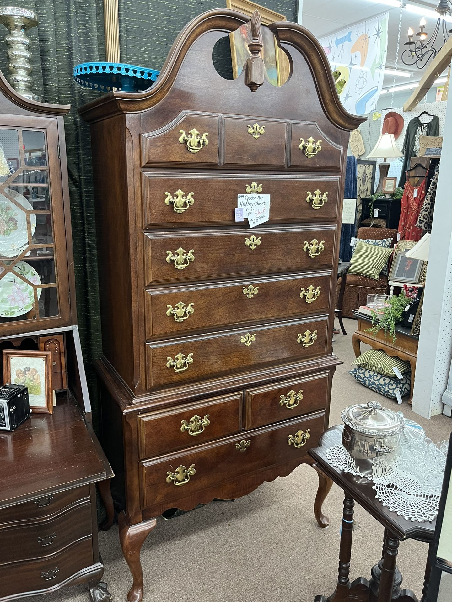 Sale… Queen Anne Highboy Dresser Chest
