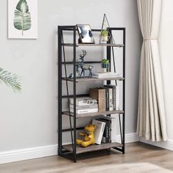 Small Bookcase Organizer metal frame Foldable Storage Shelves W23”xD11”xH49”(address in description)  👇delivery 🚚 available within 15 miles with ext