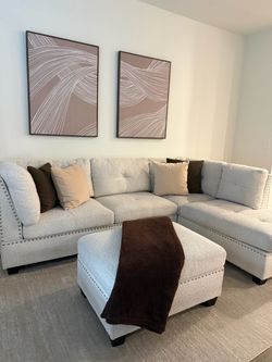 Brand new creme sectional