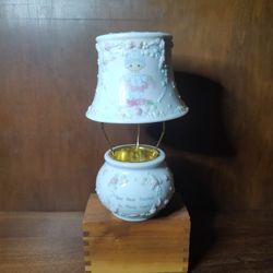 Precious Moments Girl with Flower Lampshade Potpourri Burner