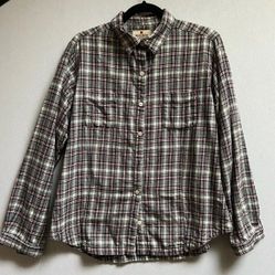 Woolrich Red Black Plaid Flannel Button Collar Shirt