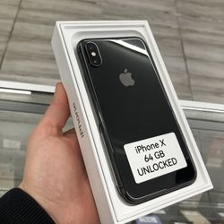 iPhone X 64GB Unlocked Cash Or $10 Down 