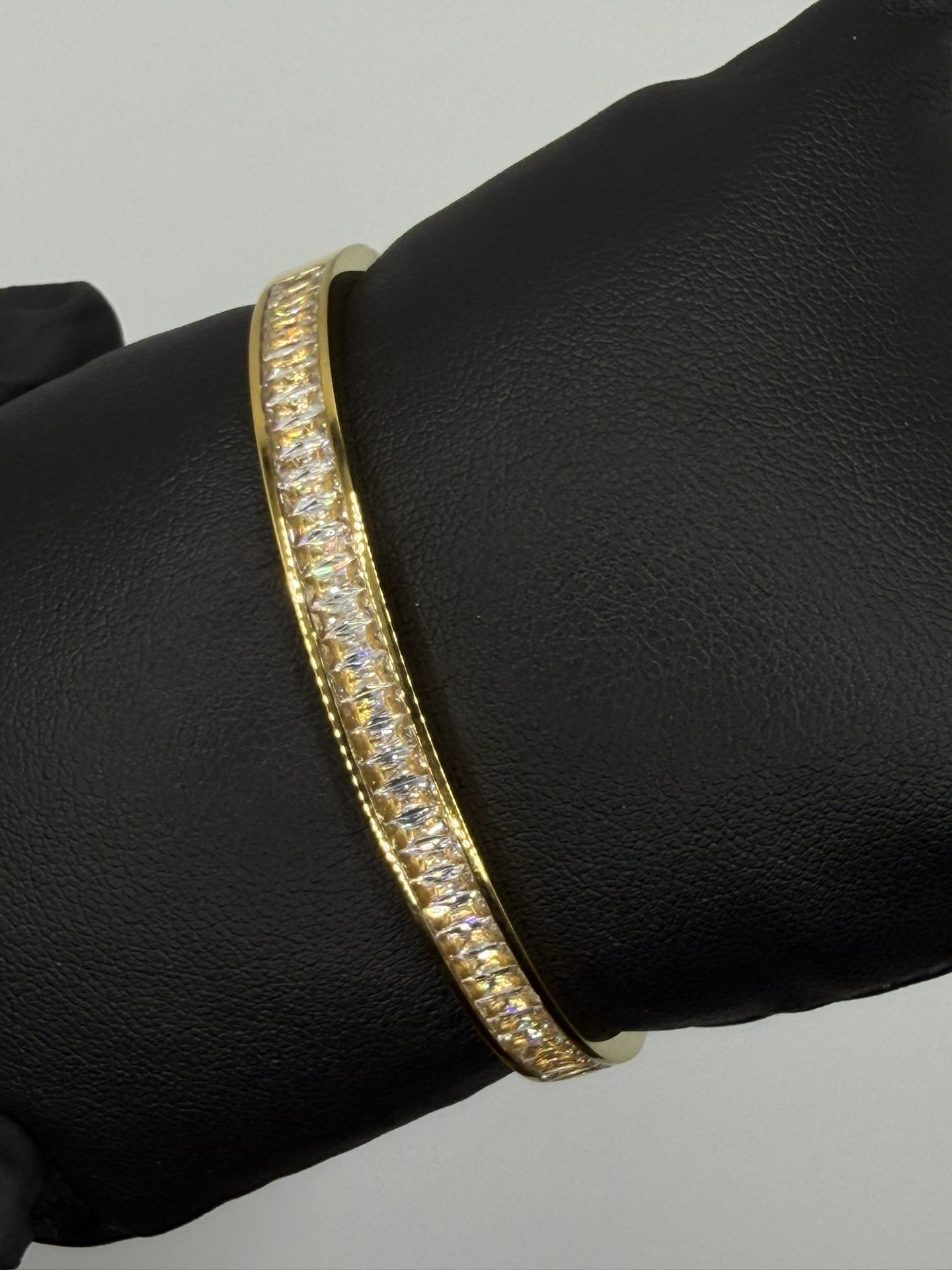 18k Gold Plated Over S925 Bangle Bracelet