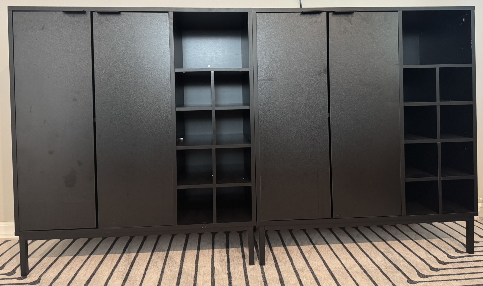 Wine Cabinet, Carafes, Wine Glasses & Flutes (With & Without Stem)