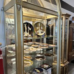 Gold Curio Cabinet