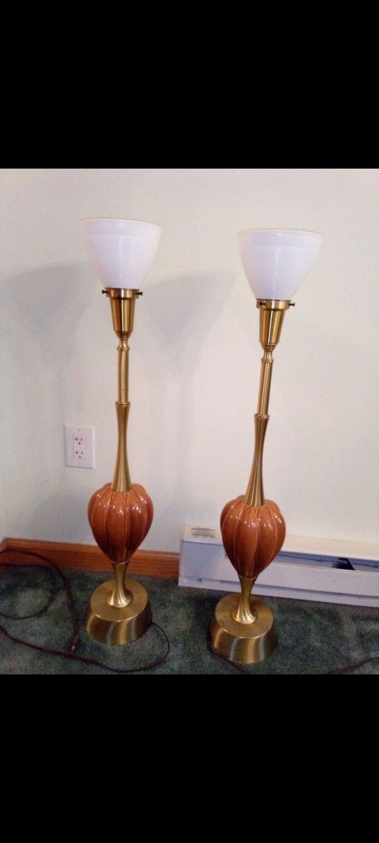 Rembrandt Umber Vintage Table Lamps