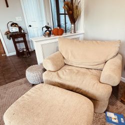 Extra Large Chair With Ottoman